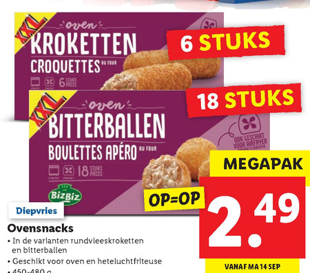 Biz Biz   kroket, bitterballen folder aanbieding bij  Lidl - details