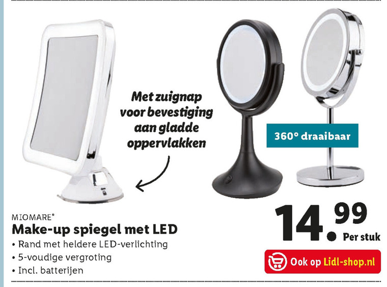 Spookachtig Succes Terugspoelen make-up spiegel folder aanbieding bij Lidl - details