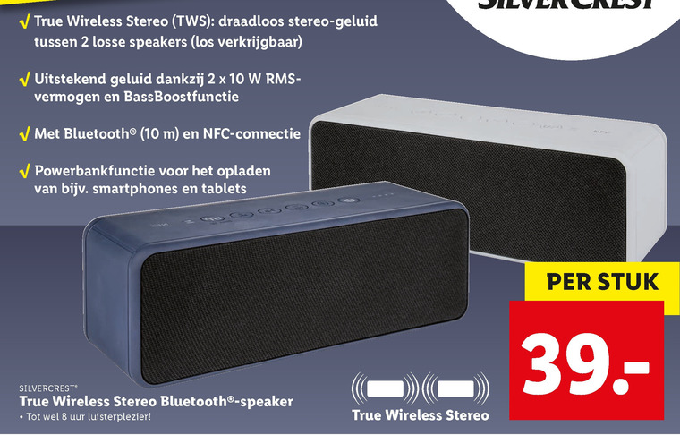 SilverCrest   portable speakerset folder aanbieding bij  Lidl - details