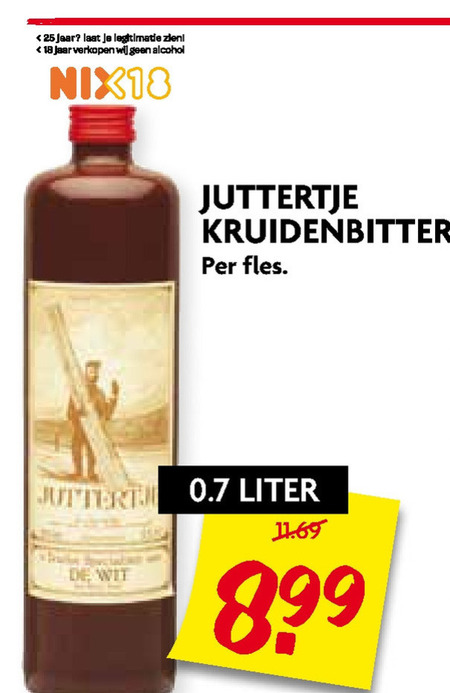 Juttertje   kruidenbitter folder aanbieding bij  Dekamarkt - details