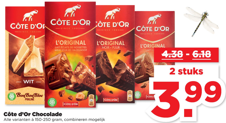 Cote D Or   chocolade folder aanbieding bij  Plus - details