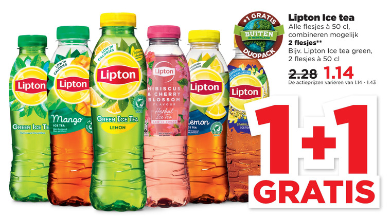 Lipton   ice tea folder aanbieding bij  Plus - details