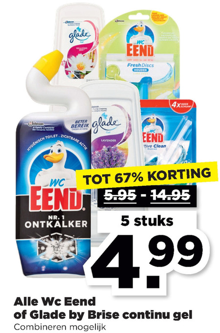 WC Eend   toiletreiniger, luchtverfrisser folder aanbieding bij  Plus - details