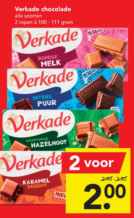 Verkade   chocolade folder aanbieding bij  Deen - details