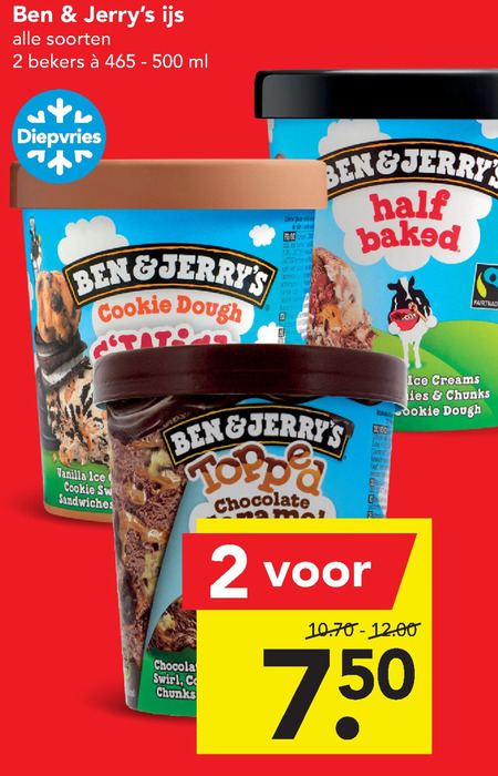 Ben and Jerrys   ijsspecialiteit folder aanbieding bij  Deen - details