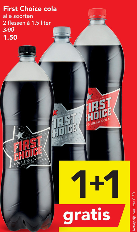 First Choice   cola folder aanbieding bij  Deen - details