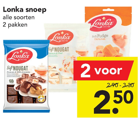 Lonka   fudge, noga folder aanbieding bij  Deen - details