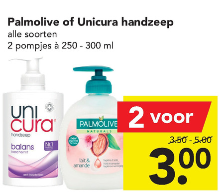 Palmolive   handzeep folder aanbieding bij  Deen - details