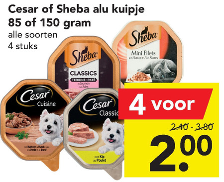 Cesar   kattenvoer, hondenvoer folder aanbieding bij  Deen - details