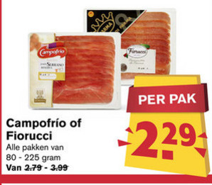 Campofrio   prosciutto, serranoham folder aanbieding bij  Hoogvliet - details