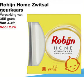 Robijn   geurkaars folder aanbieding bij  Hoogvliet - details