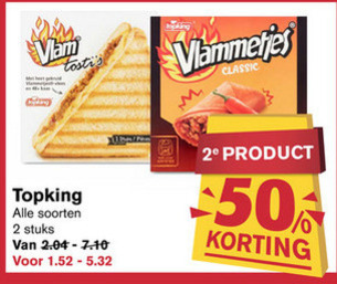 Topking   kaasbroodjes folder aanbieding bij  Hoogvliet - details