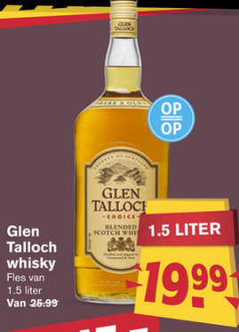 Glen Talloch   whisky folder aanbieding bij  Hoogvliet - details