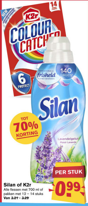 Silan   wasdoekjes, wasverzachter folder aanbieding bij  Hoogvliet - details