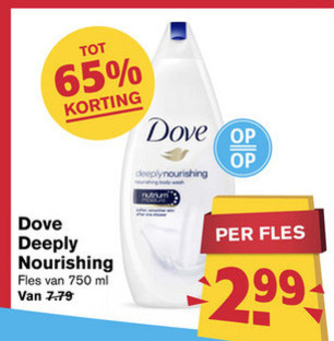 Dove   douchegel folder aanbieding bij  Hoogvliet - details