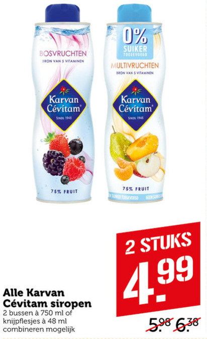 Karvan Cevitam   limonadesiroop folder aanbieding bij  Coop - details