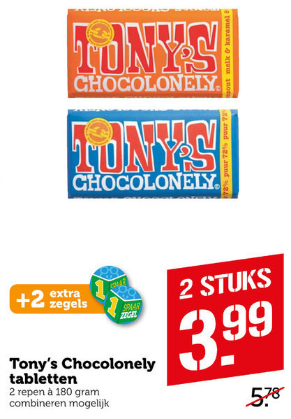 Tony Chocolony   chocolade folder aanbieding bij  Coop - details