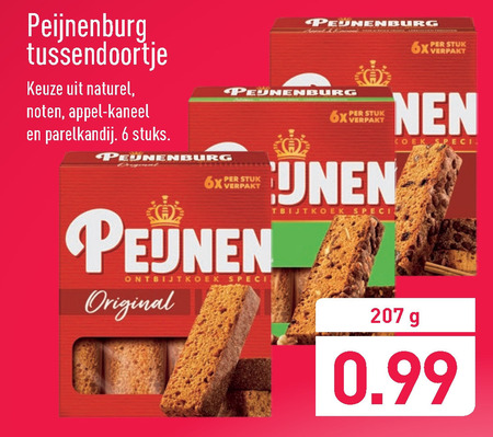 Peijnenburg   ontbijtkoekreep folder aanbieding bij  Aldi - details