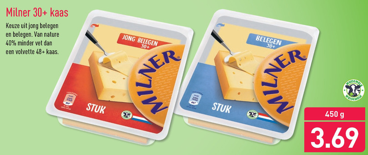 Milner   kaas folder aanbieding bij  Aldi - details