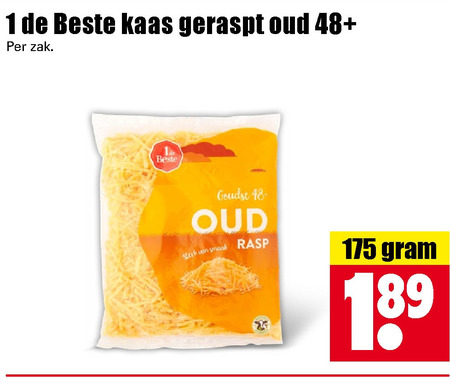 1 De Beste   geraspte kaas folder aanbieding bij  Dirk - details