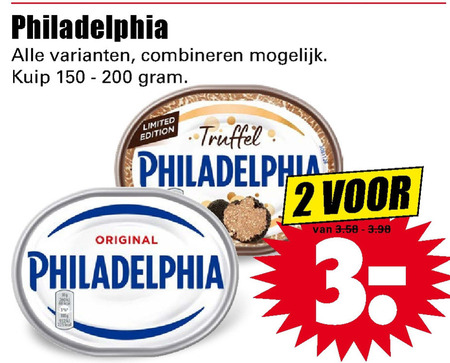 Philadelphia   zuivelspread folder aanbieding bij  Dirk - details