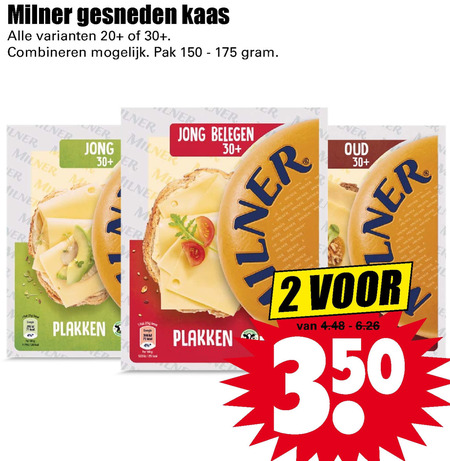 Milner   kaasplakken folder aanbieding bij  Dirk - details