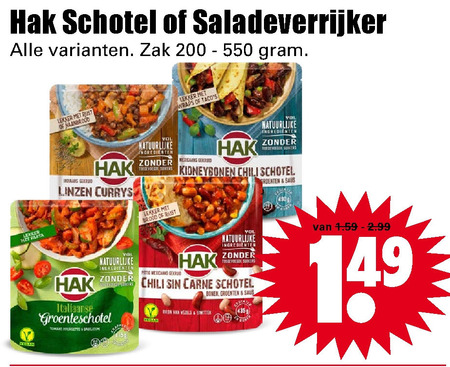 Hak   bonen folder aanbieding bij  Dirk - details