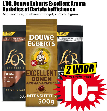 Douwe Egberts   koffie, koffiebonen folder aanbieding bij  Dirk - details