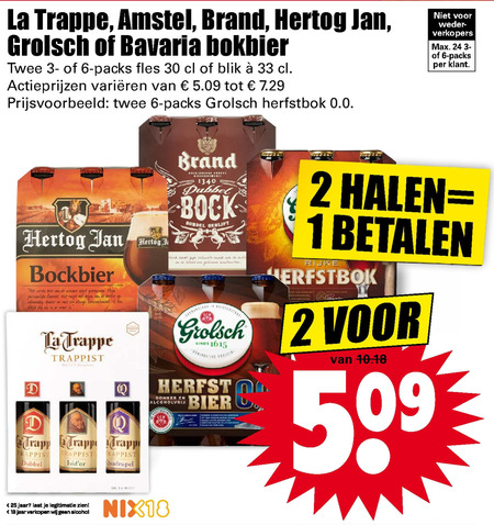 Hertog Jan   bokbier folder aanbieding bij  Dirk - details