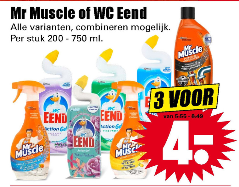 WC Eend   allesreiniger, toiletreiniger folder aanbieding bij  Dirk - details