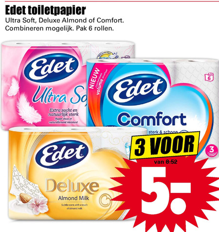 Edet   toiletpapier folder aanbieding bij  Dirk - details