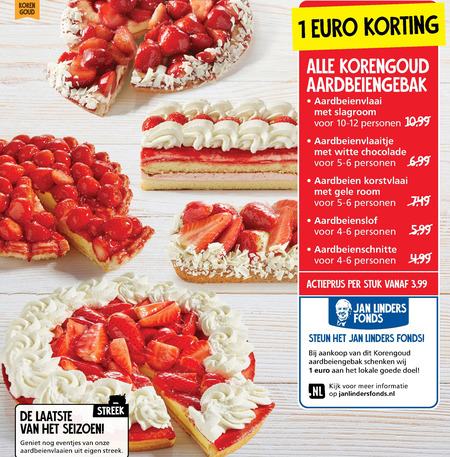 Korengoud   aardbeienslof, aardbeienschnitt folder aanbieding bij  Jan Linders - details