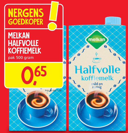 Melkan   koffiemelk folder aanbieding bij  Jan Linders - details