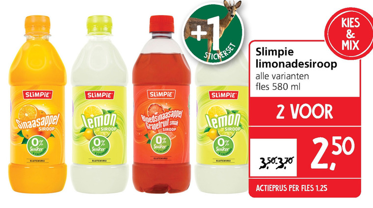 Slimpie   limonadesiroop folder aanbieding bij  Jan Linders - details