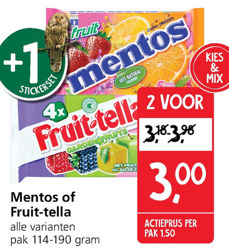 Fruit-Tella   snoep folder aanbieding bij  Jan Linders - details