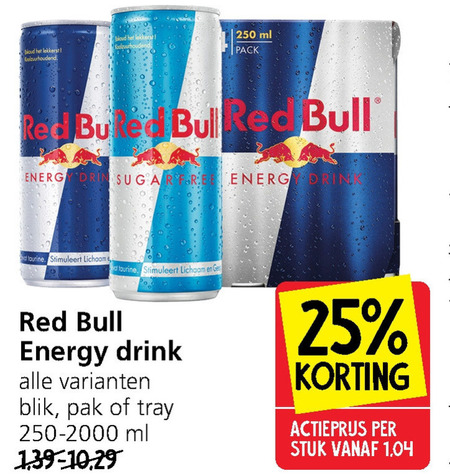 Red Bull   energiedrank folder aanbieding bij  Jan Linders - details