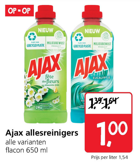 Ajax   allesreiniger folder aanbieding bij  Jan Linders - details