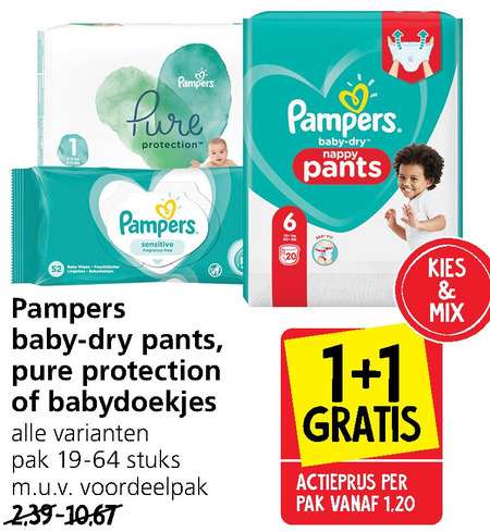 Pampers   billendoekjes, luiers folder aanbieding bij  Jan Linders - details