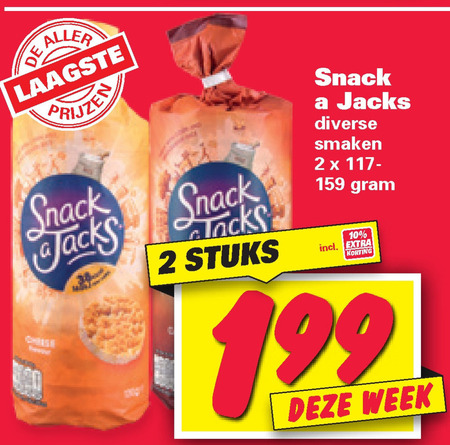 Snack a Jacks   rijstwafels folder aanbieding bij  Nettorama - details