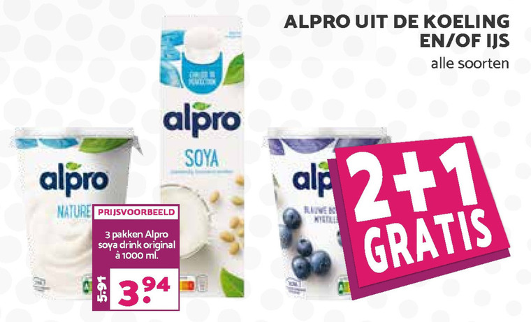 Alpro   soja yoghurt, soja zuivel folder aanbieding bij  MCD Supermarkt Basis - details