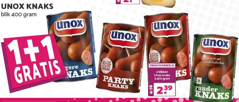 Unox   knakworst folder aanbieding bij  Boons Markt - details