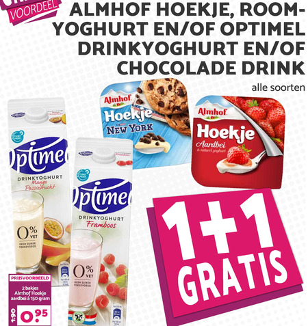 Optimel   vruchtenyoghurt, drinkyoghurt folder aanbieding bij  Boons Markt - details