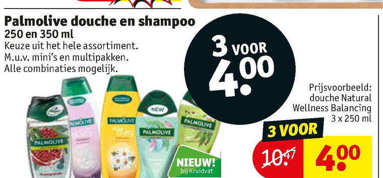 Palmolive   douchegel, shampoo folder aanbieding bij  Kruidvat - details