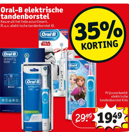 Braun Oral-B   elektrische kindertandenborstel, electrische tandenborstel folder aanbieding bij  Kruidvat - details