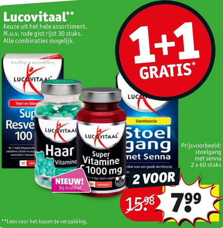 Lucovitaal   voedingssupplement folder aanbieding bij  Kruidvat - details