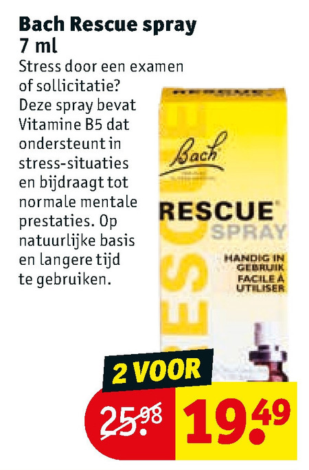 Doe mijn best barst pad Bach Rescue geurolie folder aanbieding bij Kruidvat - details