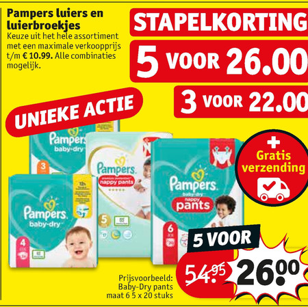 Pampers   luierbroekjes, luiers folder aanbieding bij  Kruidvat - details