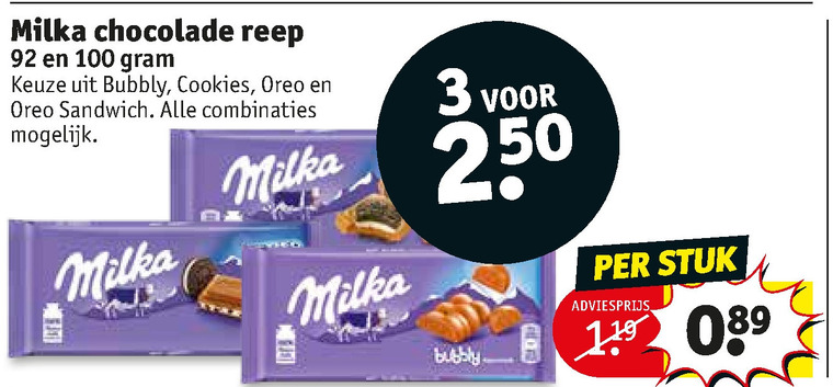 Milka   chocolade folder aanbieding bij  Kruidvat - details