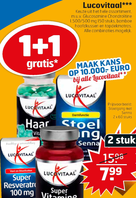 Lucovitaal   voedingssupplement folder aanbieding bij  Trekpleister - details