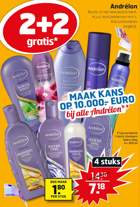 Andrelon   droogshampoo, hairspray folder aanbieding bij  Trekpleister - details